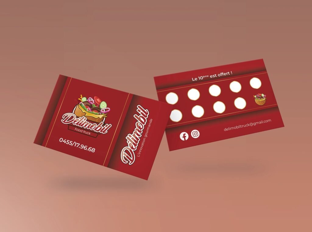 Création de cartes de fidélité rouges