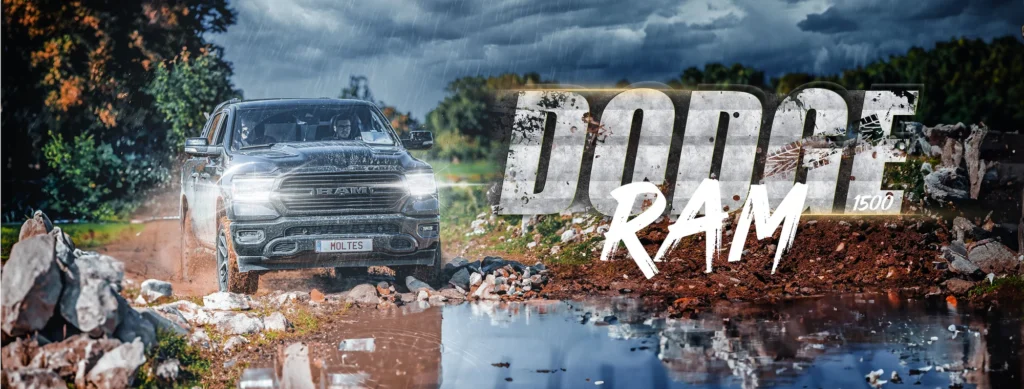 Montage graphique panoramique d’un Dodge RAM